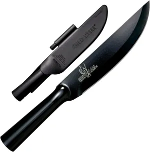 Cold Steel Bushman Durable Resistant 7" SK-5 High Carbon Fixed Blade Outdoor Survival Hunting Knife, 5.25" Hollow Handle, Secure-Ex Sheath with Ferrocerium Fire Steel