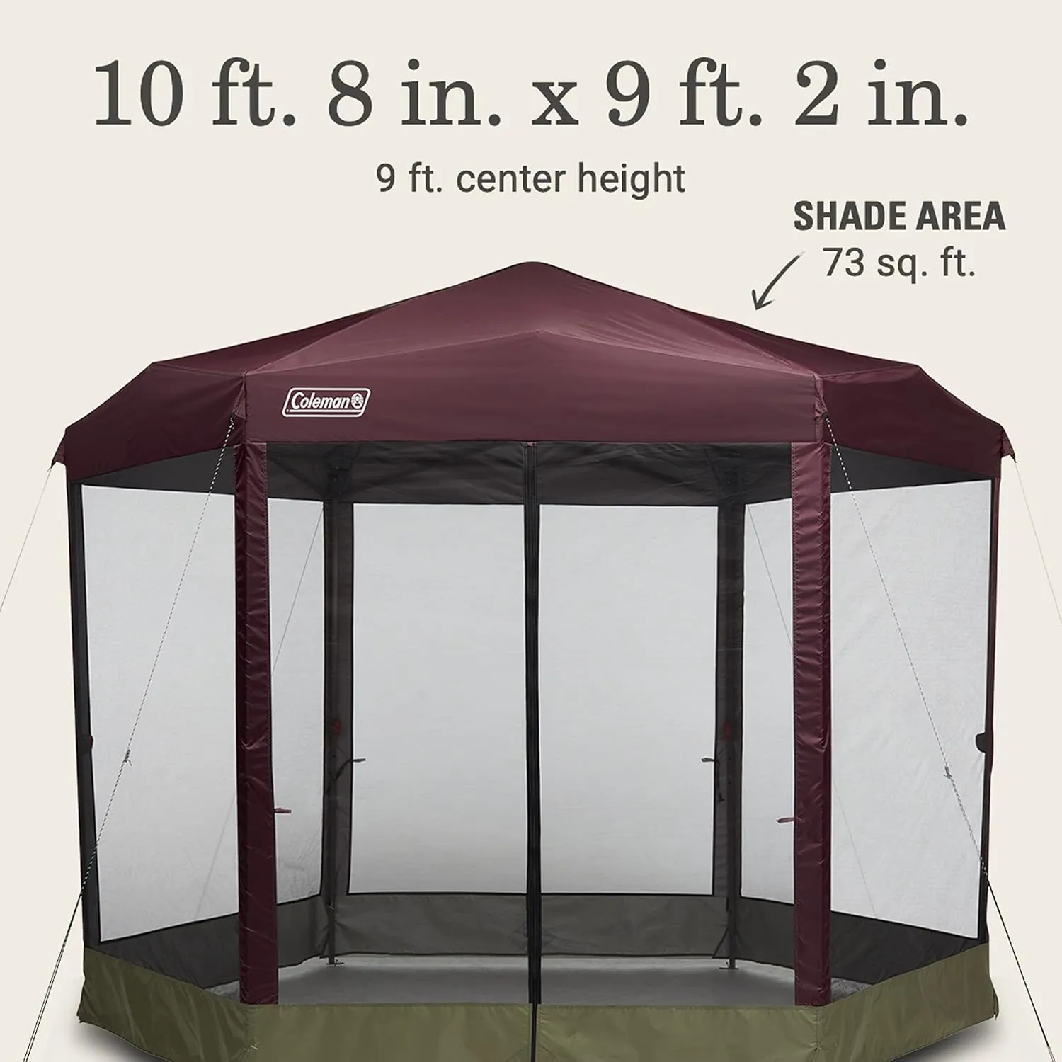 Coleman Back Home Screened Canopy Tent with Instant Setup, Outdoor Gazebo for Bug-Free Lounging, Fits Over Picnic Tables, Ideal for Parties, Events, Tailgates, Dining, & More