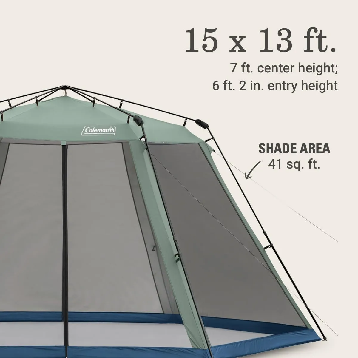 Coleman Skylodge Portable Screenhouse with 1-Minute Setup, Screened Gazebo for Bug-Free Lounging, Outdoor Sun Shade for Picnic, Events, Parties, Camping, & More