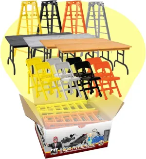 Complete Set of All 4 Ultimate Ladder, Table & Chairs Playsets for Wrestling Action Figures