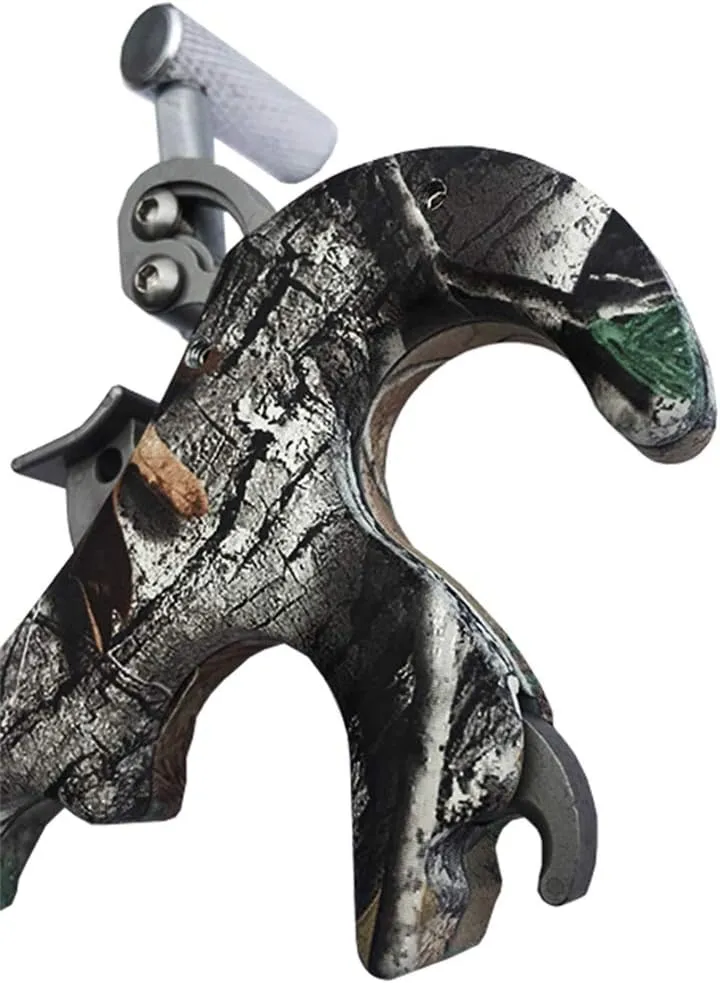 Compound Bow Release 3/4Finger 360° Rotatable Aluminum Alloy Archery Trigger Synapse Hammer Throw Release Assistant