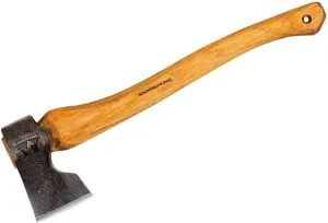 Condor Tool & Knife Heritage Axe 1, Natural Finish Convex Edge, Burnt American Hickory Handle & Hand Crafted Welted Leather Sheath