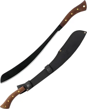 Condor Tool & Knife Parang Machete Knife with Leather Sheath - Heavy Duty Machete with Sheath - 1075 High Carbon Steel - Walnut Handle - 6mm Thick with Convex Edge - 33.9oz