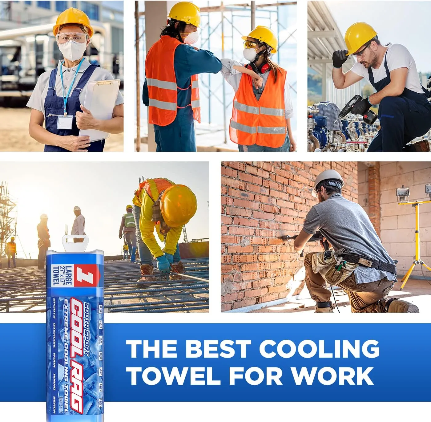 Cool RAG Extreme Cooling Towel for Heat Relief - PVA Cooling Towel for Workout, Gym, Running and for Other Outdoor Sports - Cooling Rag for Neck - Cool Towel for Quick Cooling