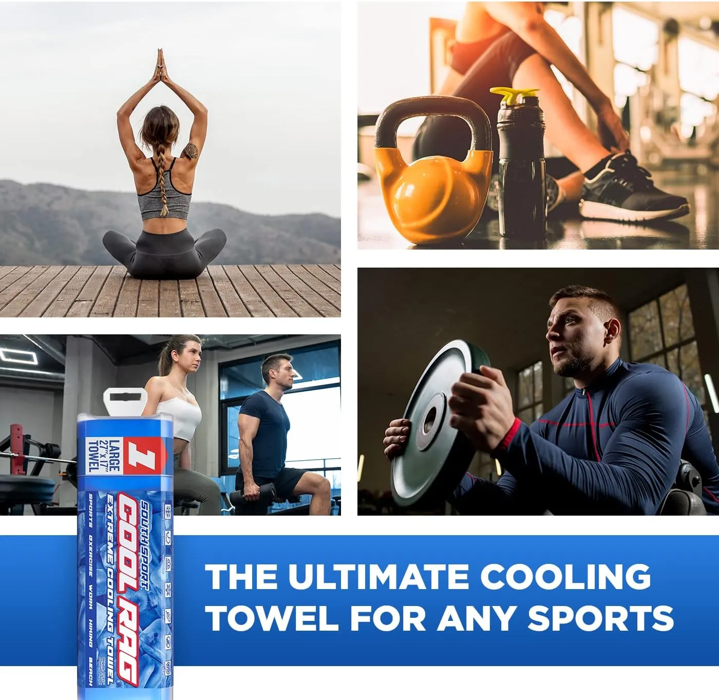 Cool RAG Extreme Cooling Towel for Heat Relief - PVA Cooling Towel for Workout, Gym, Running and for Other Outdoor Sports - Cooling Rag for Neck - Cool Towel for Quick Cooling