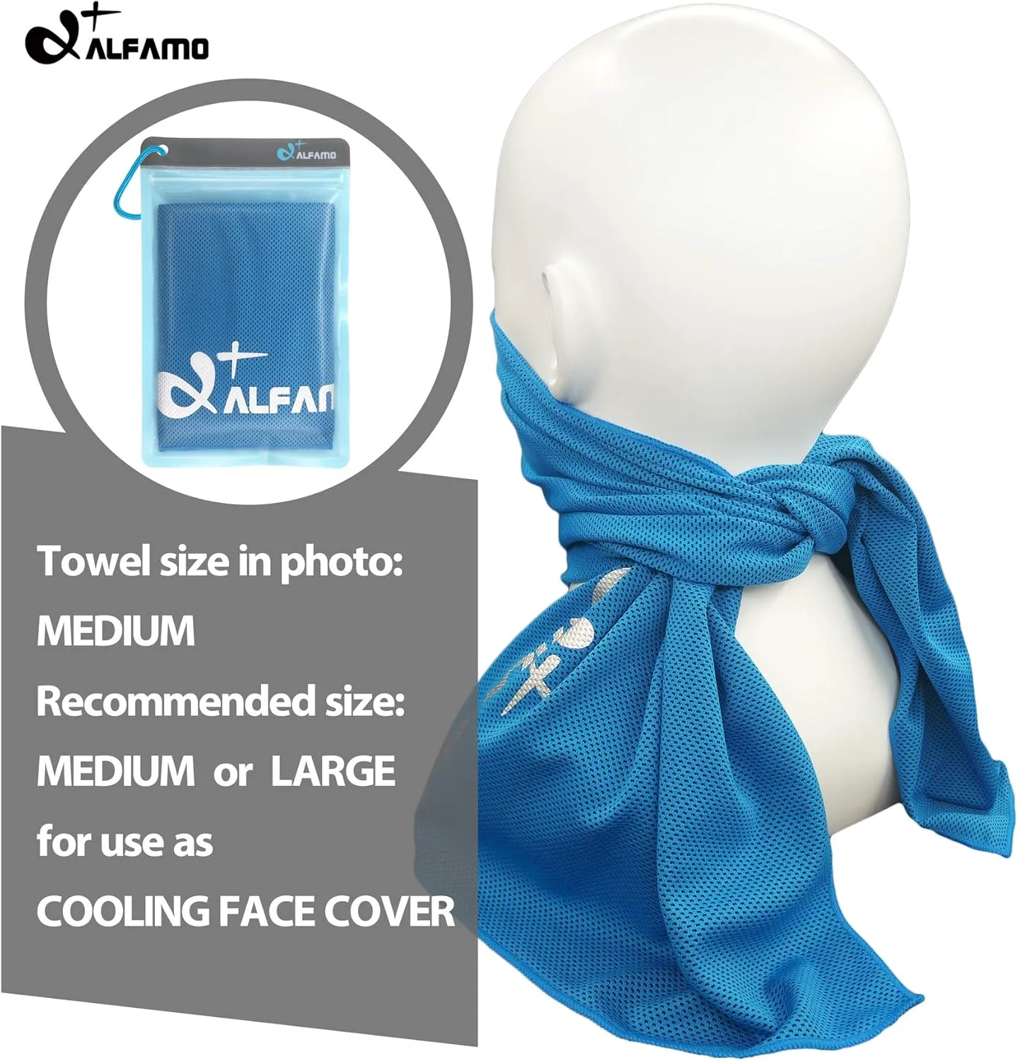 Cooling Towel for Sports, Workout, Fitness, Gym, Yoga, Pilates, Travel, Camping & More