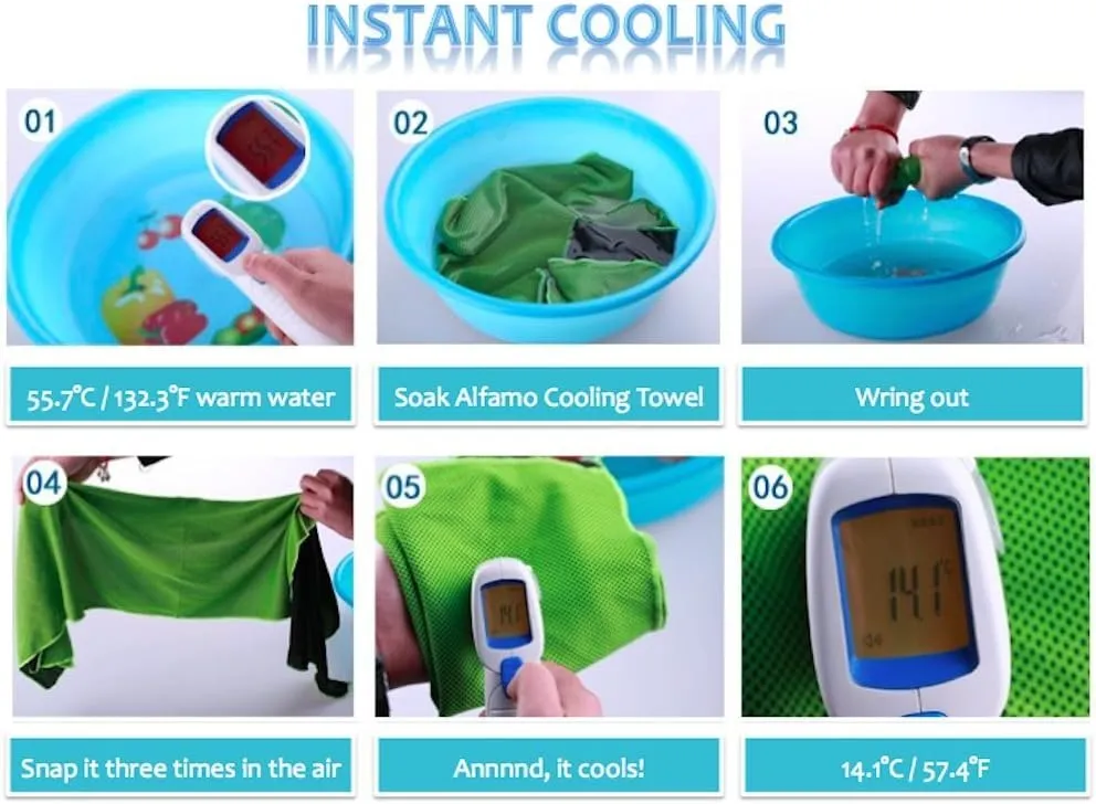 Cooling Towel for Sports, Workout, Fitness, Gym, Yoga, Pilates, Travel, Camping & More