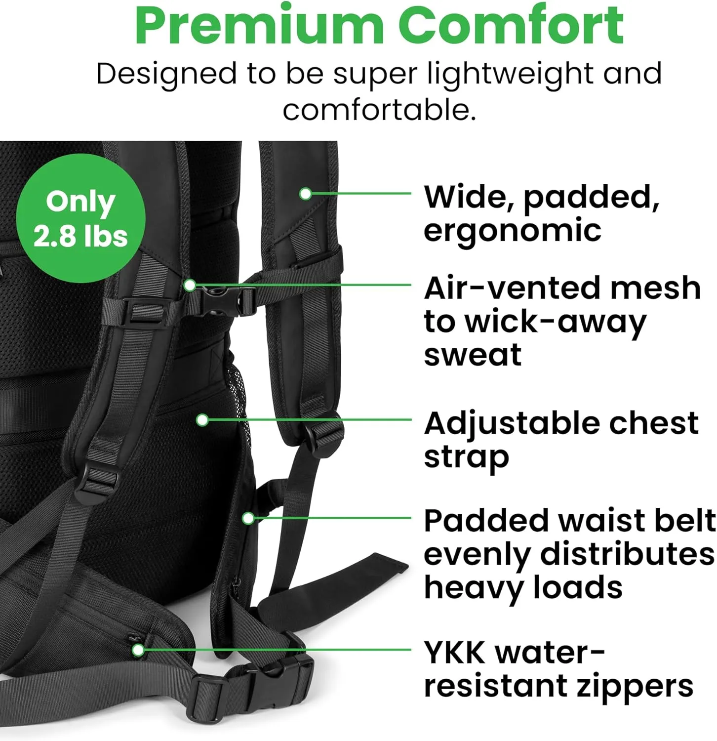 COR Surf Carry-On Travel Laptop Backpack with Secret Passport Pockets | NEW YKK Water-Reistant Zippers | Luggage Backpack for Men and Women | The Island Hopper (40L, Lava Red)
