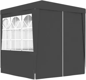 Create an Instant Shelter with Professional Party Tent, 6.6'x6.6', Water Resistant with Side Walls, Anthracite