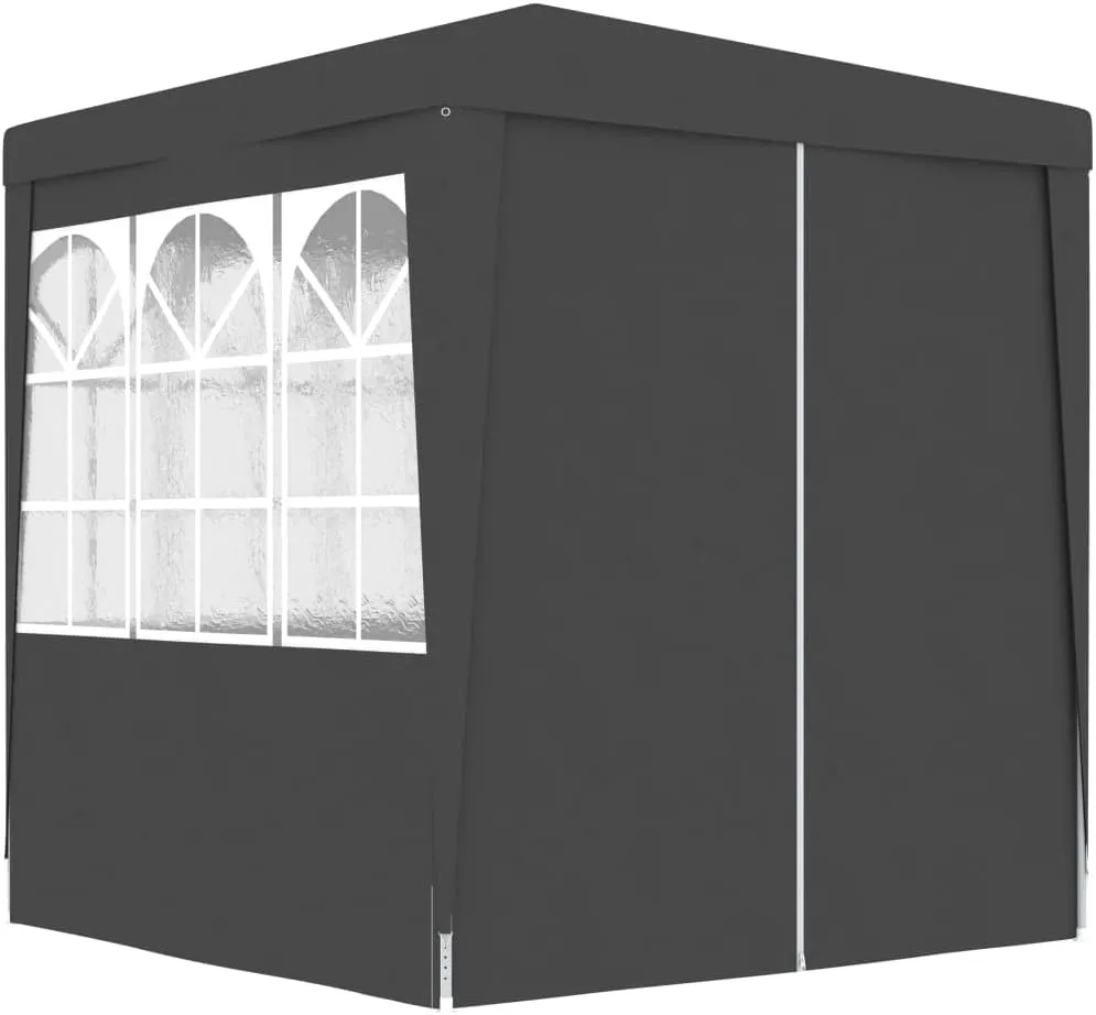 Create an Instant Shelter with Professional Party Tent, 6.6'x6.6', Water Resistant with Side Walls, Anthracite