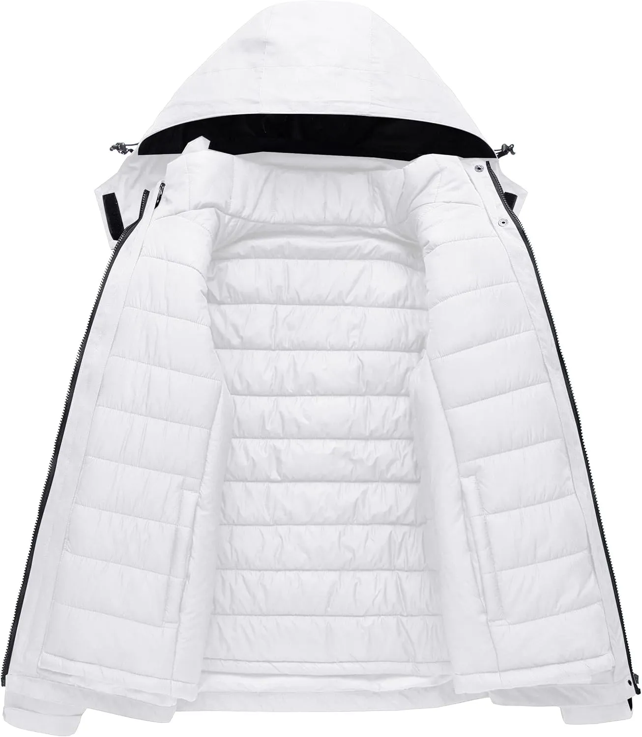 CREATMO US Women's 3 In 1 Waterproof Ski Jacket Windproof Snowboarding Jacket Warm Winter Snow Coat Raincoat