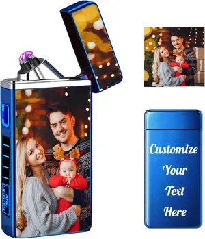 Custom Lighters with Pictures Personalized Photo Electric Lighter Rechargeable for Men