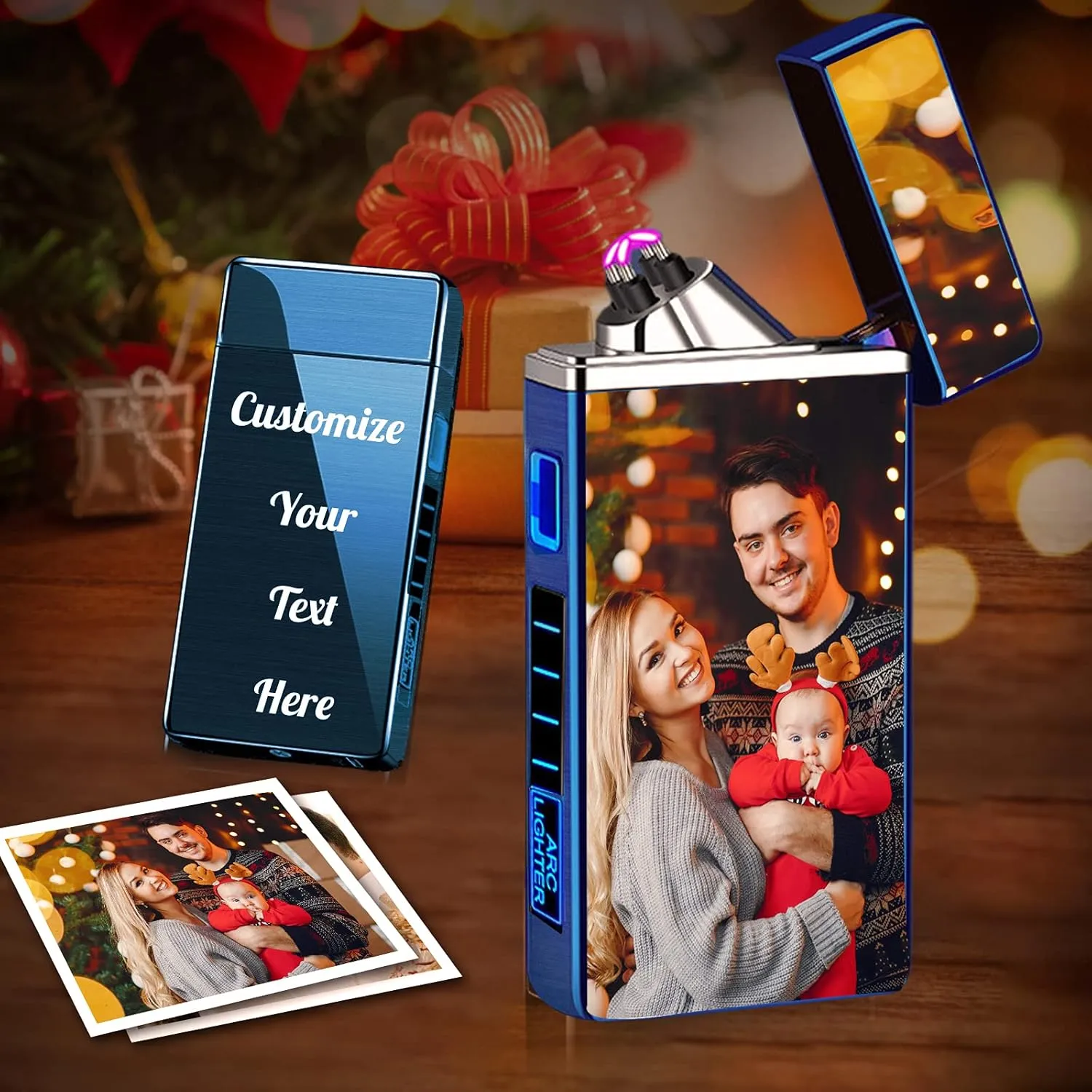 Custom Lighters with Pictures Personalized Photo Electric Lighter Rechargeable for Men