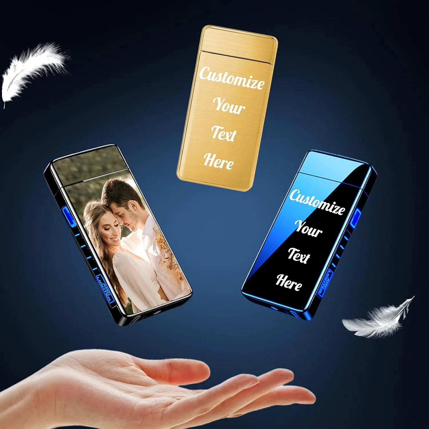 Custom Lighters with Pictures Personalized Photo Electric Lighter Rechargeable for Men