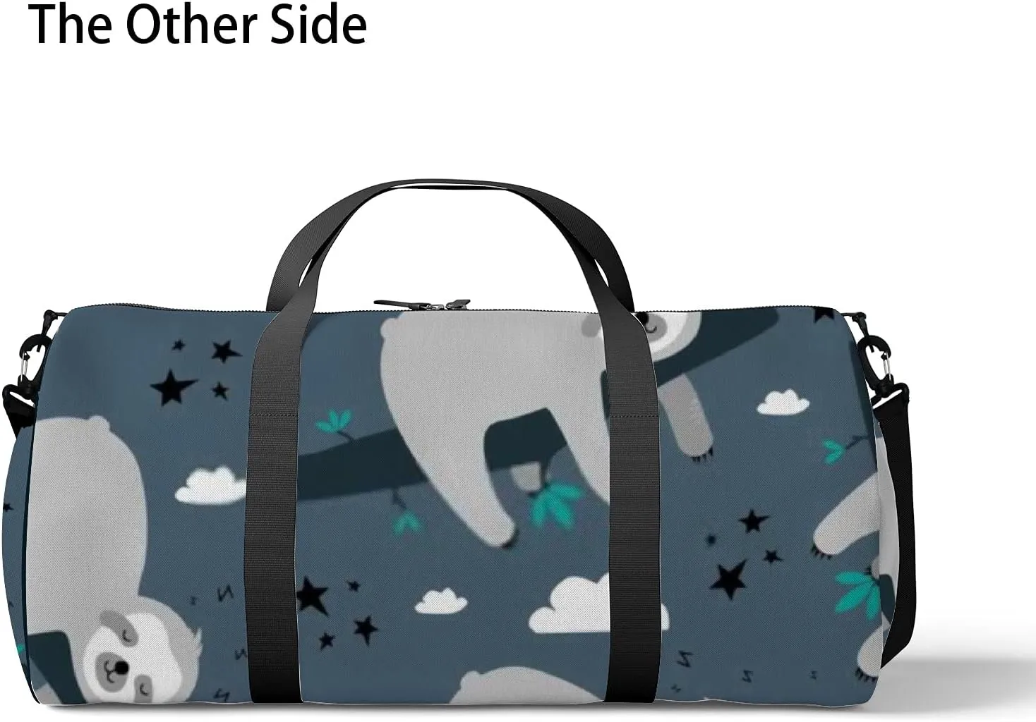 Cute Cartoon Kawaii Animals Sloth Sports Bag Tote Bag Waterproof Gym Bag with Shoulder Strap Zipper 2 Side Pockets for Men and Women, Travel and Storage Shoulder Bag.