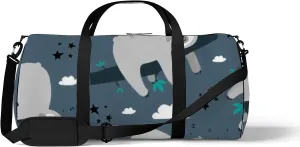 Cute Cartoon Kawaii Animals Sloth Sports Bag Tote Bag Waterproof Gym Bag with Shoulder Strap Zipper 2 Side Pockets for Men and Women, Travel and Storage Shoulder Bag.