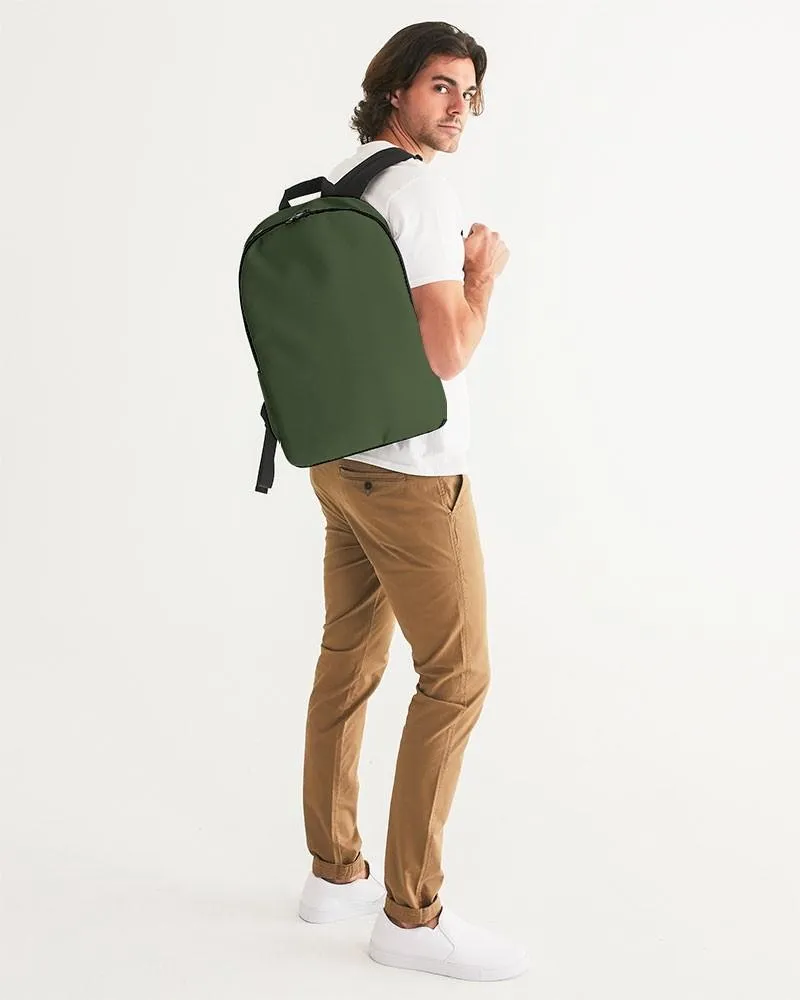 Dark Warm Green Waterproof Backpack | Dark Pastel Warm Green | C30M0Y60K80