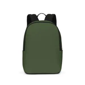 Dark Warm Green Waterproof Backpack | Dark Pastel Warm Green | C30M0Y60K80