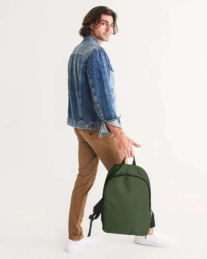 Dark Warm Green Waterproof Backpack | Dark Pastel Warm Green | C30M0Y60K80