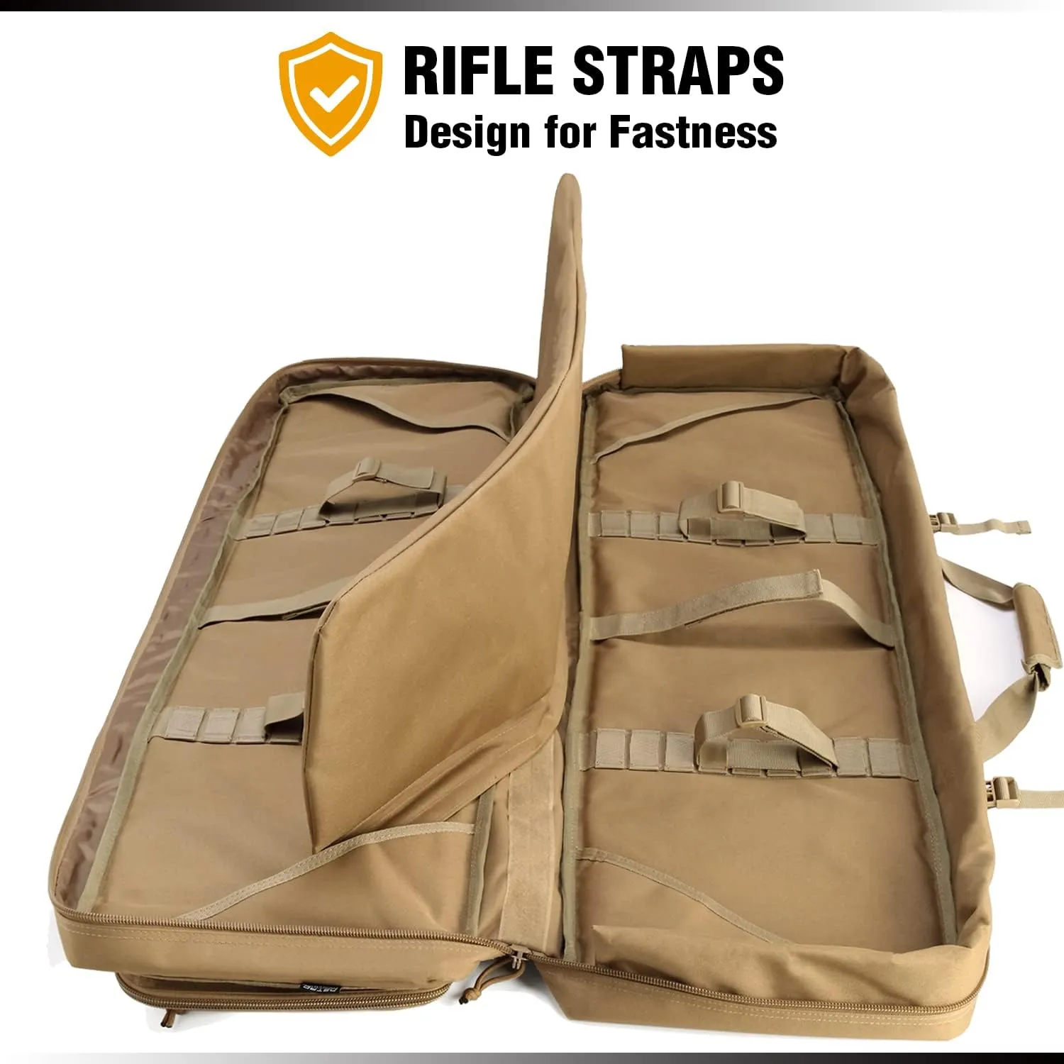 DBTAC Urban Classic Tactical Double Long Gun Bag Soft Rifle Case Pistol Transportation Case w/Backpack Strap for Range Shooting Outdoor Hunting | 32" 36" 42" 48"