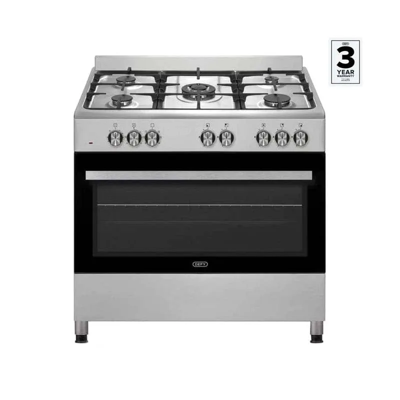 Defy 5 Burners 90cm Stainless Steel Gas Stove DGS904