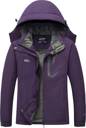 Diamond Candy Women's Waterproof Ski Jackets Warm Winter Snow Jacket Mountain Windbreaker Hooded Raincoat