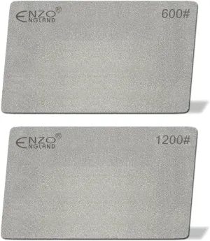 Diamond Knife Sharpener Double Sided Pocket Card Size Knife Sharpening Stone Whetstone Portable Abrasive Sharpening Tool For Razor Knife Dagger Sword Cutting Edge (600# / 1200# Grit)