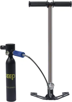 Diving Tank Equipment 0.5L Portable Air Tank Mini Scuba Pool Oxygen Cylinder with High-Pressure Pump for Underwater Exploration, Ship Cleaning, Emergency Insurance
