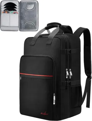 DJ Backpack, 40L Large DJ Controller Case Compatible for DDJ-REV1, DDJ-FLX4, DJ 400, Numark, Travel DJ Gig Bag for 17inch Laptop TSA Flight Approved, DJ Cable Bag for DJ Accessories Equipment