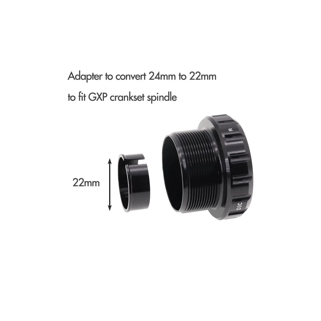 DJC Bike Ceramic Bearing Bottom Bracket BSA 68-73mm English Threaded BB 22mm 24mm GXP Spindle, Fit MTB Road Bike Hollow Deore XT SLX R7000 R8000 4700 5800 6800 IXF Prowheel(Ceramic GXP 22-24mm Black)