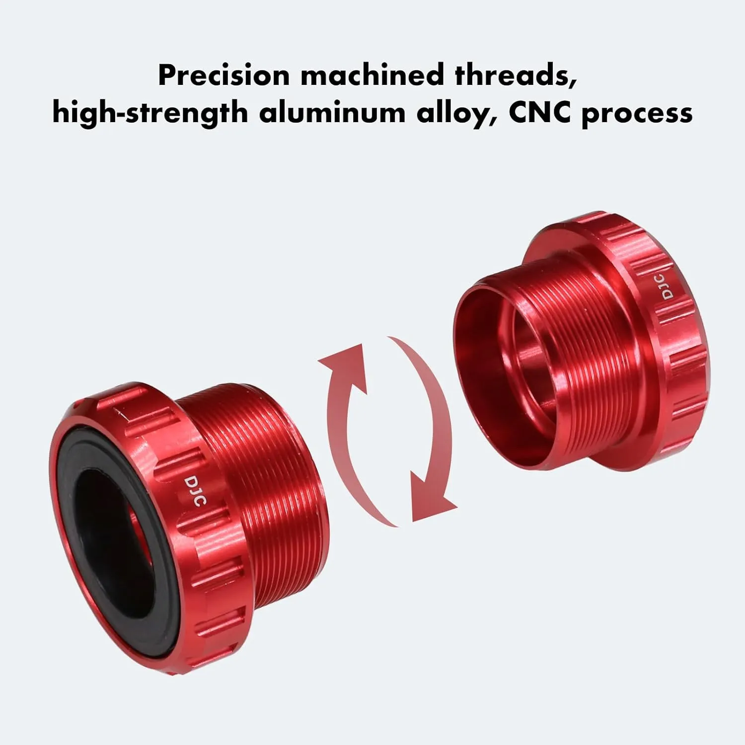 DJC Bike Ceramic Bearing Bottom Bracket BSA 68-73mm English Threaded BB 22mm 24mm GXP Spindle, Fit MTB Road Bike Hollow Deore XT SLX R7000 R8000 4700 5800 6800 IXF Prowheel(Ceramic GXP 22-24mm Black)