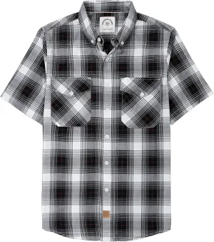 Dubinik® Mens Short Sleeve Button Down Mens Button Up Short Sleeve Two Pockets Soft Vintage Regular Fit Mens Casual Shirts