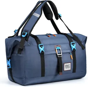 Duffle Bag for Travel - Gym Duffle Bag with Trolley Sleeve, 40L Carry on Weekender Bags for Men women, Personal Item Travel Bag for Sports Fitness Workout, Blue