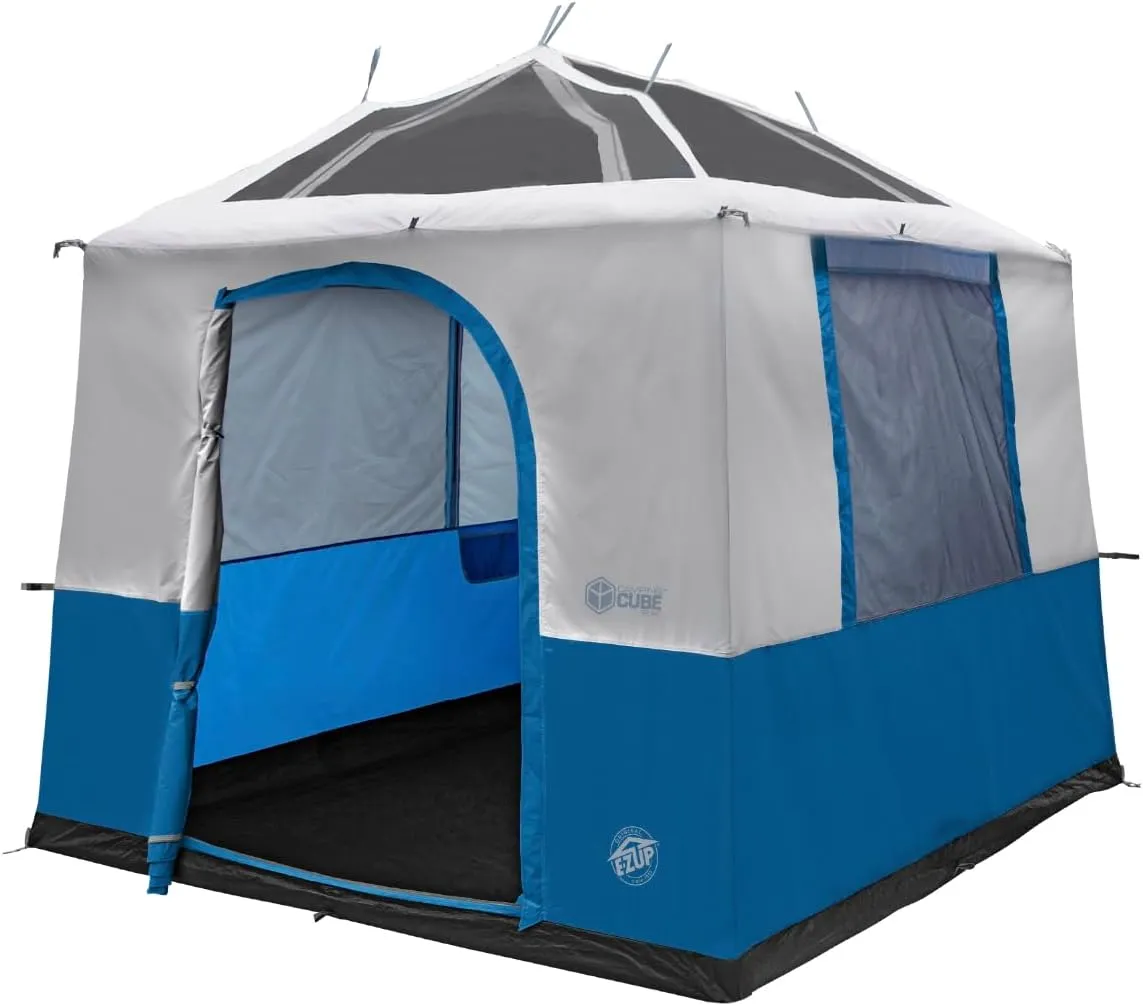 E-Z UP Camping Cube Sport, Converts 10' Angled Leg Canopy into Camping Tent, Royal Blue (Canopy/SHELTER/Poles NOT Included)