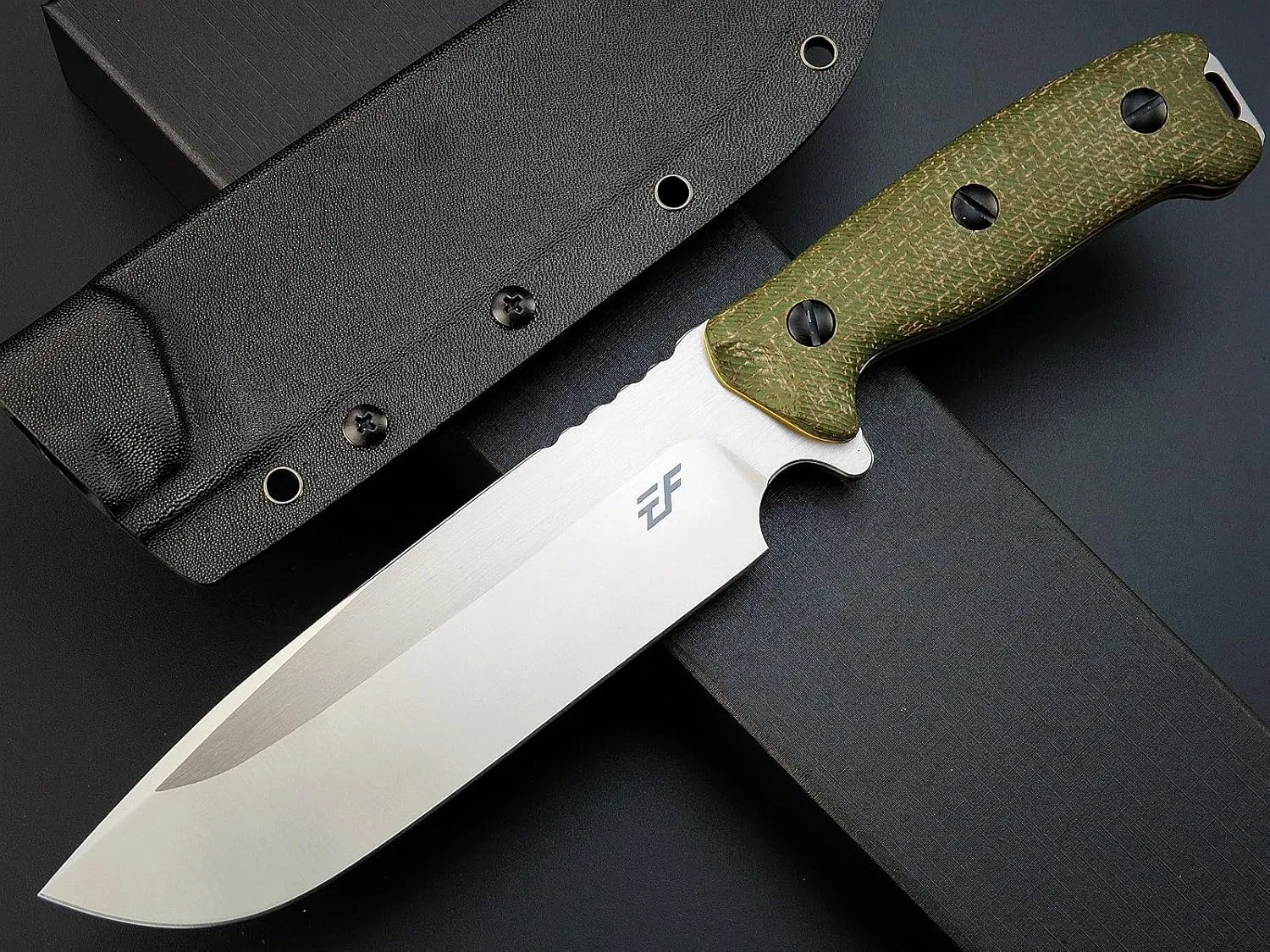 Eafengrow EF143 Fixed Blade Knife AUS-10 Steel Blade Micarta Handle Full Tang EDC Tool Straight Knife for Working Camping Hunting