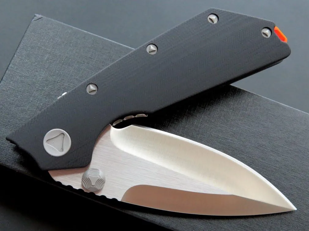 Eafengrow EF335 Folding Knives D2 Blade and G10 Handle,5 inch Closed EDC Pocket Folding Knife with Clip (black)