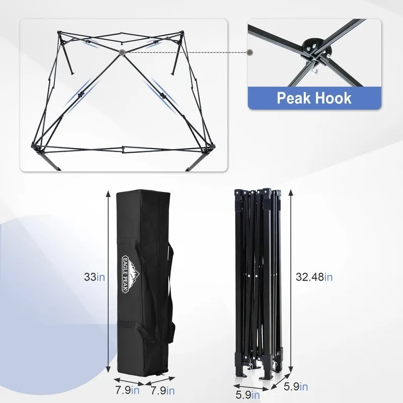 EAGLE PEAK Flex Ultra Compact 5x5 Pop-up Canopy, Sun Shelter, Changing Room, Portable Privacy Canopy