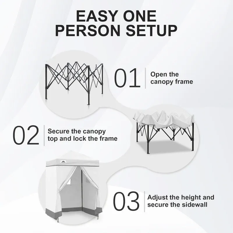 EAGLE PEAK Flex Ultra Compact 5x5 Pop-up Canopy, Sun Shelter, Changing Room, Portable Privacy Canopy