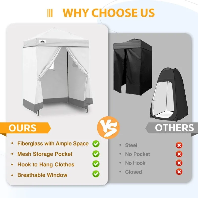 EAGLE PEAK Flex Ultra Compact 5x5 Pop-up Canopy, Sun Shelter, Changing Room, Portable Privacy Canopy