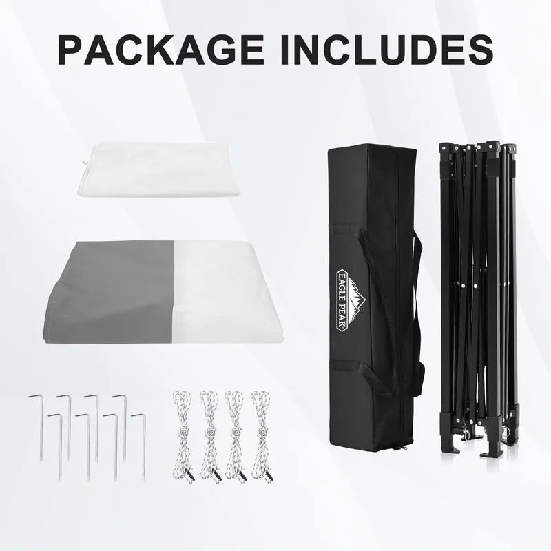 EAGLE PEAK Flex Ultra Compact 5x5 Pop-up Canopy, Sun Shelter, Changing Room, Portable Privacy Canopy