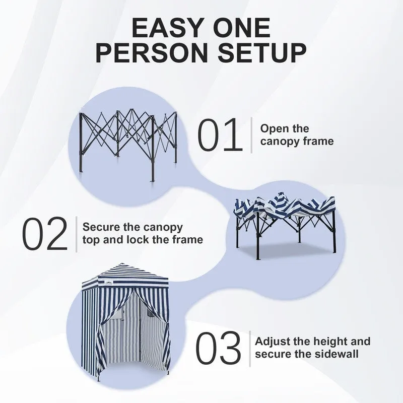 EAGLE PEAK Flex Ultra Compact 5x5 Pop-up Canopy, Sun Shelter, Changing Room, Portable Privacy Canopy