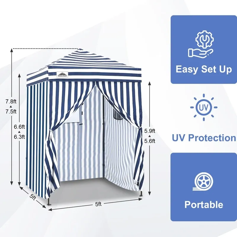 EAGLE PEAK Flex Ultra Compact 5x5 Pop-up Canopy, Sun Shelter, Changing Room, Portable Privacy Canopy