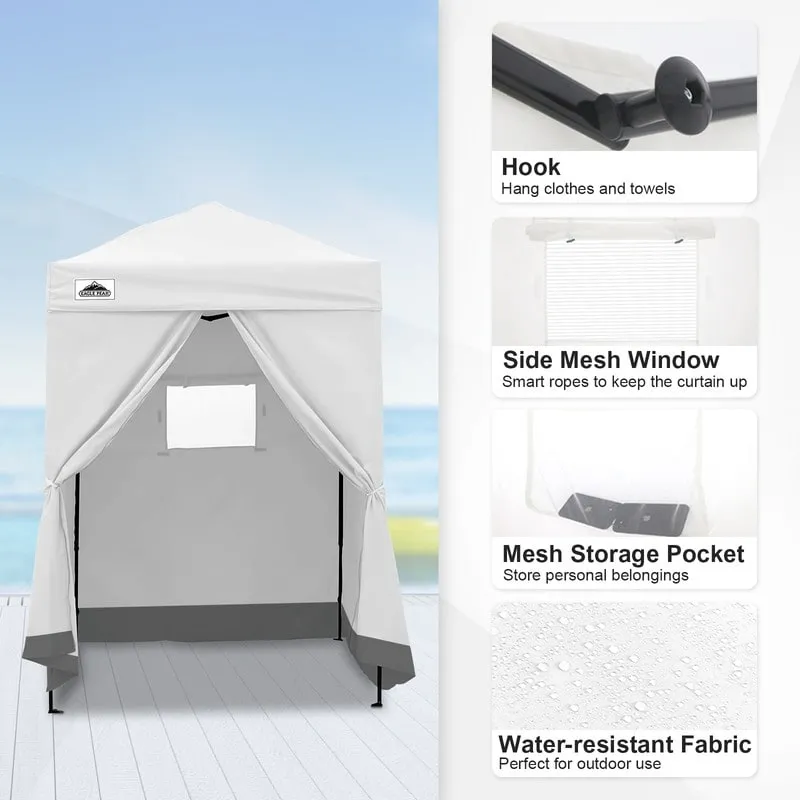 EAGLE PEAK Flex Ultra Compact 5x5 Pop-up Canopy, Sun Shelter, Changing Room, Portable Privacy Canopy