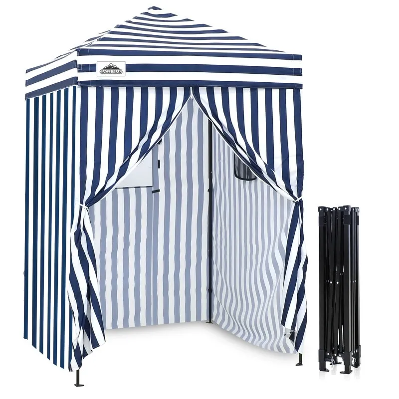 EAGLE PEAK Flex Ultra Compact 5x5 Pop-up Canopy, Sun Shelter, Changing Room, Portable Privacy Canopy