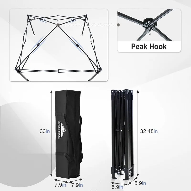 EAGLE PEAK Flex Ultra Compact 5x5 Pop-up Canopy, Sun Shelter, Changing Room, Portable Privacy Canopy