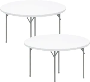 eeivs 2 Pack Round Fitted Tablecloth Black Spandex Elastic Stretchable Table Cover for Kitchen Dining Indoor Outdoor Picnic Camping Table Topper 60 Inch