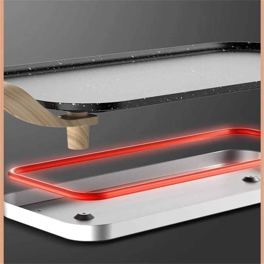Electric Barbecue Oven Household Smokeless Barbecue Mechanical and Electrical Grilling Plate for Instant