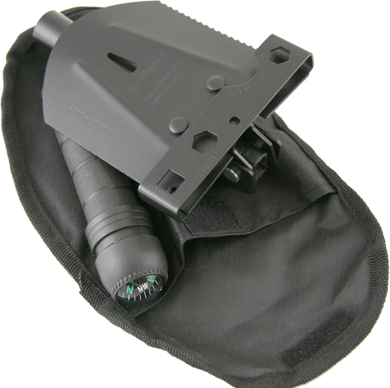 Emergency Zone 11-in-1 Collapsible Folding Military 15.5 Inch Survival Shovel Multitool with Carrying Case. Great for Hiking, Camping, Backpacking, Gardening, and for Keeping in Your Car. 1 Pack