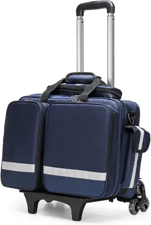 Empty Bag First Aid Portable Shoulder Bag Outdoor Emergency Survival Kit Multi-function Large capacity(Blue)