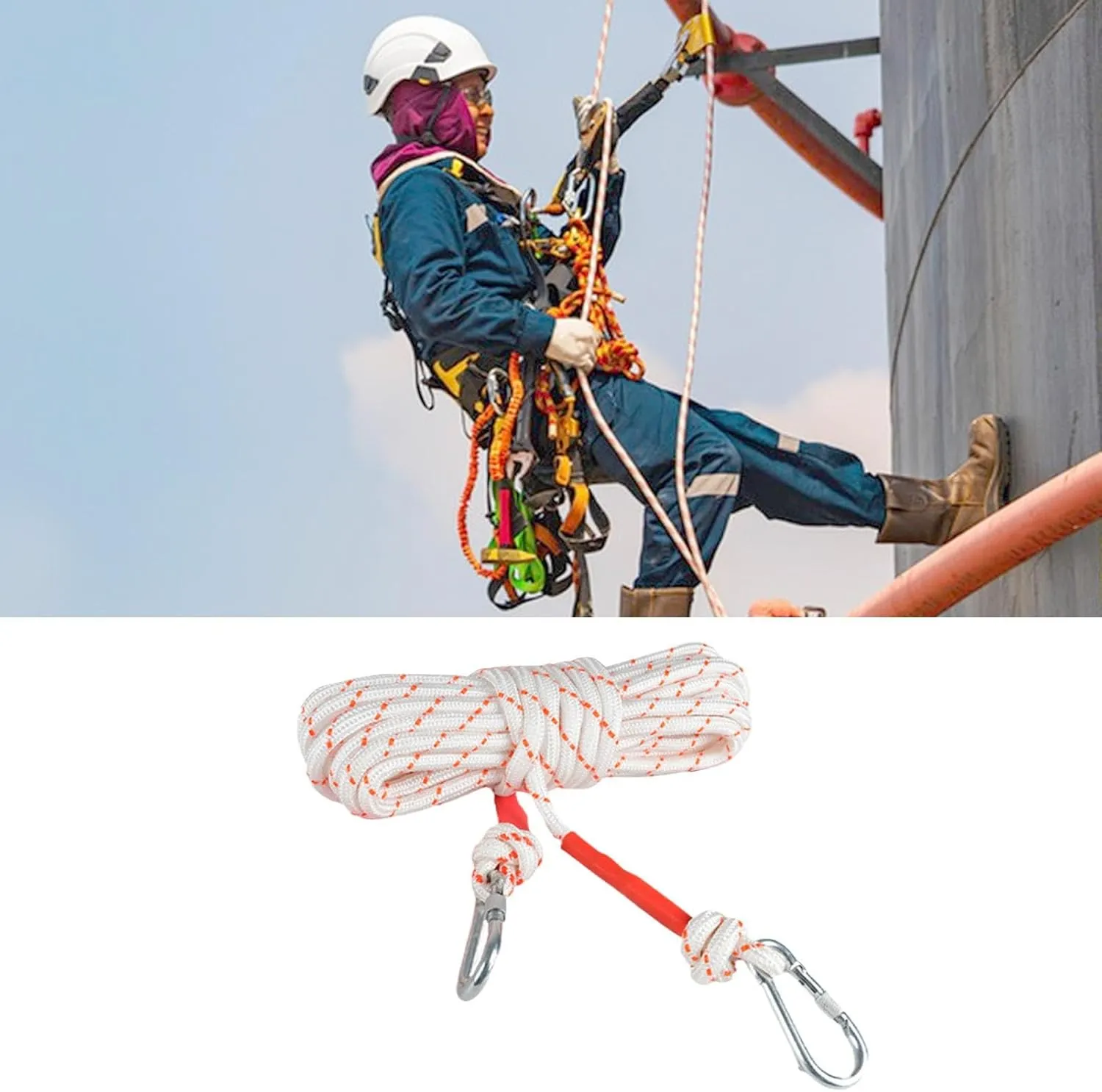 Escape Rope Safety Rope Fire Survival Rope - Outdoor Survival Rope Fire Escape - Portable Rescue Tool for Professionals and Enthusiasts